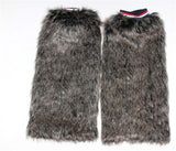 Fashion women Winter Warm Leg Warmers Faux Fur 40cm Boots Shoes Cover Cuff Furry Soft leg Ankle warmer