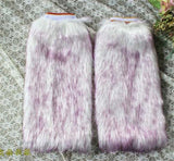 Fashion women Winter Warm Leg Warmers Faux Fur 40cm Boots Shoes Cover Cuff Furry Soft leg Ankle warmer