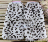 Fashion women Winter Warm Leg Warmers Faux Fur 40cm Boots Shoes Cover Cuff Furry Soft leg Ankle warmer