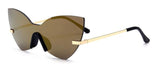 ROYAL GIRL New Rimless Cat Eye Women Sunglasses Brand Designer Retro Oversized Frame For Ladies ss513