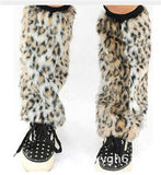 Fashion women Winter Warm Leg Warmers Faux Fur 40cm Boots Shoes Cover Cuff Furry Soft leg Ankle warmer