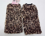 Fashion women Winter Warm Leg Warmers Faux Fur 40cm Boots Shoes Cover Cuff Furry Soft leg Ankle warmer