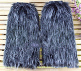 Fashion women Winter Warm Leg Warmers Faux Fur 40cm Boots Shoes Cover Cuff Furry Soft leg Ankle warmer