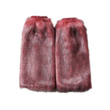Fashion women Winter Warm Leg Warmers Faux Fur 40cm Boots Shoes Cover Cuff Furry Soft leg Ankle warmer