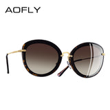 AOFLY BRAND DESIGN Fashion Ladies Cat Eye Sunglasses Metal Legs Polarized Sunglasses Women Oculos Gafas A137