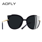 AOFLY BRAND DESIGN Fashion Lady Polarized Sunglasses Women Unique Frame Cat Eye Sun Glasses Gafas UV400 A106