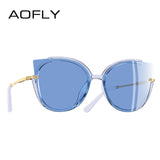AOFLY BRAND DESIGN Fashion Lady Polarized Sunglasses Women Unique Frame Cat Eye Sun Glasses Gafas UV400 A106