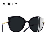 AOFLY BRAND DESIGN Fashion Lady Polarized Sunglasses Women Unique Frame Cat Eye Sun Glasses Gafas UV400 A106