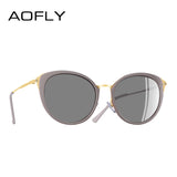 AOFLY BRAND DESIGN Polarized Sunglasses Women 2018 Fashion Ladies Cat Eye Sun Glasses Eyewear Gafas De Sol A131