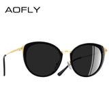 AOFLY BRAND DESIGN Polarized Sunglasses Women 2018 Fashion Ladies Cat Eye Sun Glasses Eyewear Gafas De Sol A131