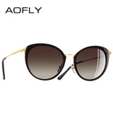 AOFLY BRAND DESIGN Polarized Sunglasses Women 2018 Fashion Ladies Cat Eye Sun Glasses Eyewear Gafas De Sol A131