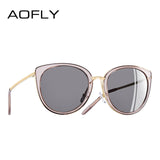 AOFLY BRAND DESIGN Women Sunglasses Vintage Style Metal Frame ladies Polarized Sun glasses Shades Female Eyewear Gafas A139