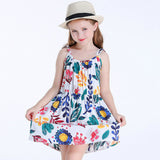 Belababy Baby Girl Summer Dress 2018 New Princess Kids Strapless Flora Print Beach Dresses For Girls Bohemian Beachwear Clothes