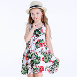 Belababy Baby Girl Summer Dress 2018 New Princess Kids Strapless Flora Print Beach Dresses For Girls Bohemian Beachwear Clothes