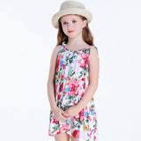 Belababy Baby Girl Summer Dress 2018 New Princess Kids Strapless Flora Print Beach Dresses For Girls Bohemian Beachwear Clothes