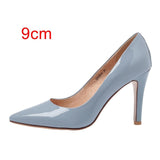 TRUSIFY 2018 Ohkite Lady Fancy Dress Pump Women Spring Summer Genuine Patent Leather Point Toe Thin High Heels Shoes Office 9cm