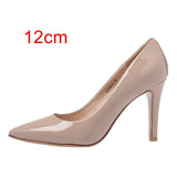 TRUSIFY 2018 Ohkite Lady Fancy Dress Pump Women Spring Summer Genuine Patent Leather Point Toe Thin High Heels Shoes Office 9cm