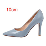 TRUSIFY 2018 Ohkite Lady Fancy Dress Pump Women Spring Summer Genuine Patent Leather Point Toe Thin High Heels Shoes Office 9cm